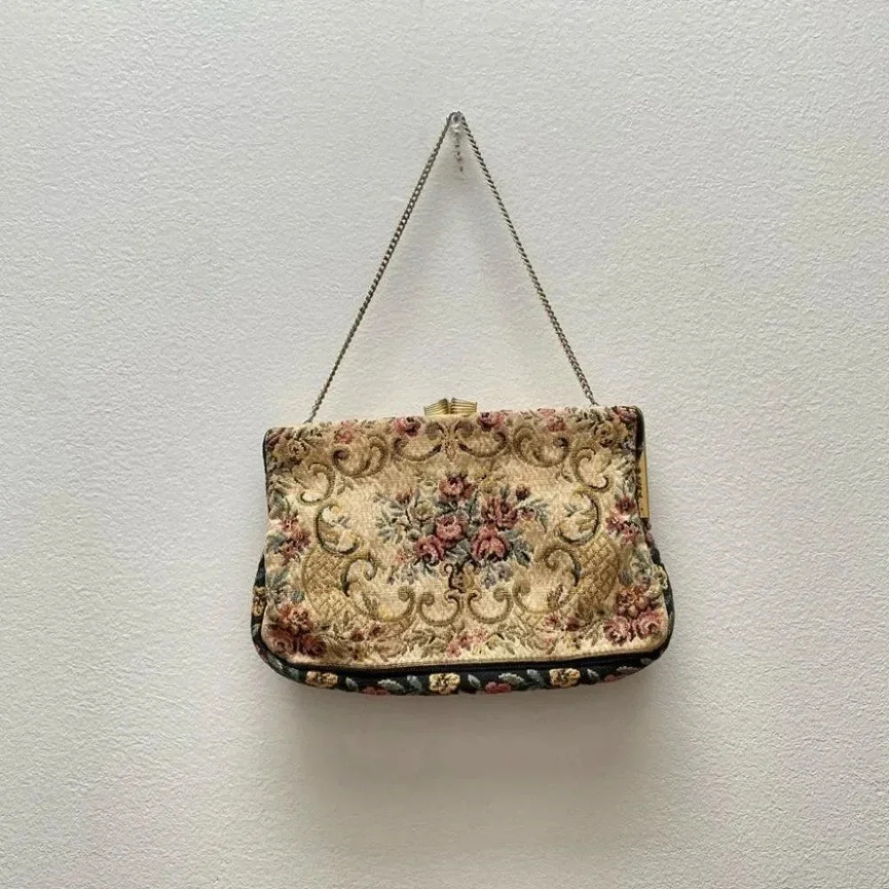 Vintage - G.H.L. Princess Style Tapestry Chain Handle Bag